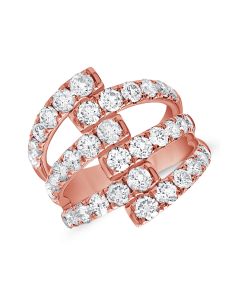 2.87CT DIAMOND MULTI ROW RING