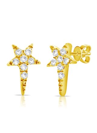 .05CT DIAMOND STAR STUD EARRINGS
