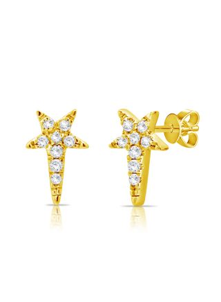 .05CT DIAMOND STAR STUD EARRINGS