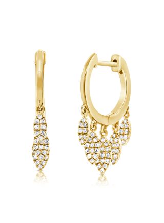 .30CT DIAMOND PAVE MARQUISE HUGGIE EARRINGS