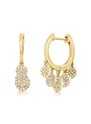 .40CT DIAMOND PAVE DISC HUGGIE EARRINGS