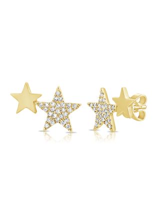 .13CT DIAMOND STAR STUD EARRINGS