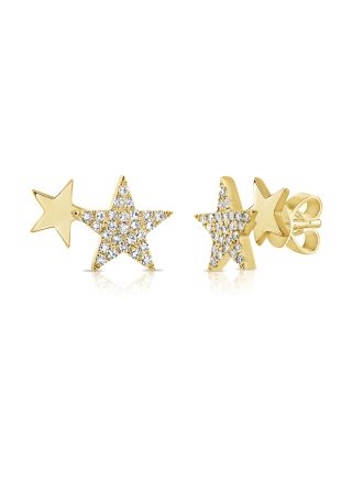 .13CT DIAMOND STAR STUD EARRINGS
