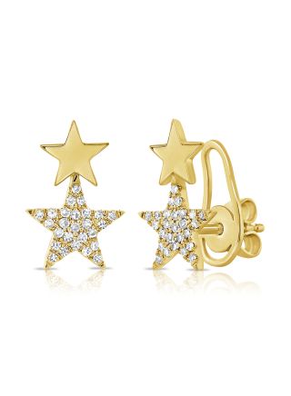 .12CT DIAMOND STAR STUD EARRINGS