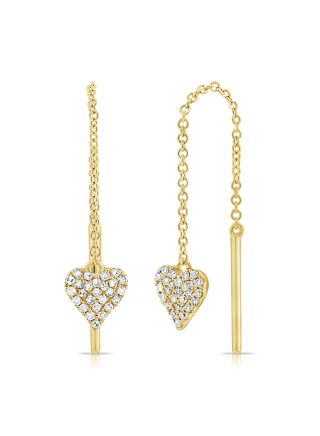.17CT DIAMOND HEART THREADER EARRINGS