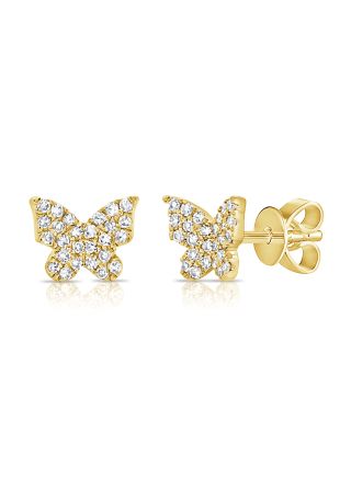 .17CT DIAMOND BUTTERFLY STUD EARRINGS