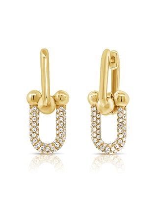 0.40CT DIAMOND LINK DROP EARRINGS