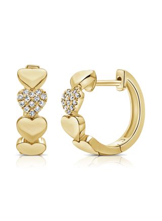 .10CT DIAMOND HEART HUGGIE EARRINGS