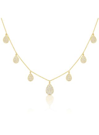 .54CT DIAMOND PEAR STATION NECKLACE