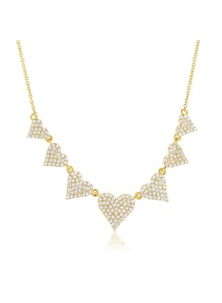 .60CT DIAMOND HEART STATION NECKLACE