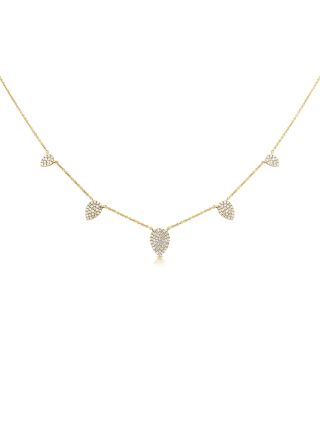 .37CT DIAMOND PEAR STATION NECKLACE