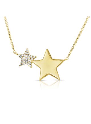 .08CT DIAMOND STAR PENDANT NECKLACE