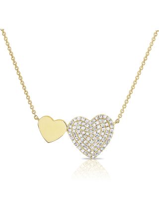.25CT DIAMOND DOUBLE HEART PENDANT NECKLACE