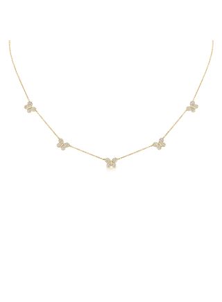 .41CT DIAMOND BUTTERFLY STATION NECKLACE