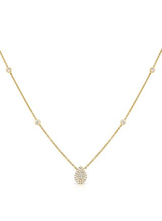 .18CT DIAMOND PEAR PENDANT NECKLACE