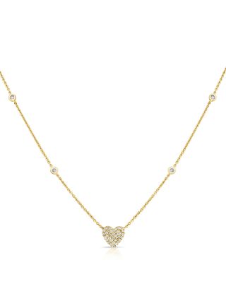 .18CT DIAMOND HEART PENDANT NECKLACE