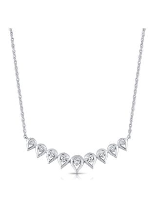 .28CT DIAMOND PEAR PENDANT NECKLACE