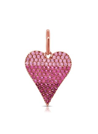 .82CT PINK SAPPHIRE HEART PENDANT