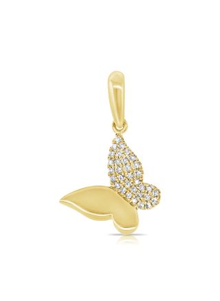 .08CT DIAMOND BUTTERFLY PENDANT