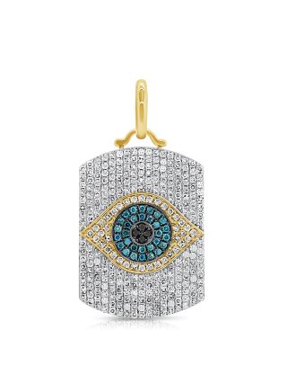 .94CT DIAMOND EVIL EYE PENDANT