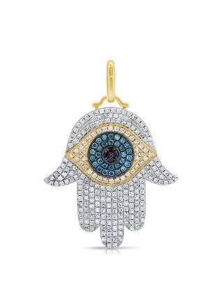 .77CT DIAMOND HAMSA PENDANT