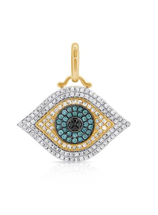 .55CT DIAMOND EVIL EYE PENDANT