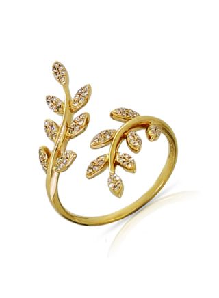 .24CT DIAMOND LEAF WRAP RING