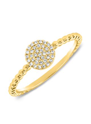 .11CT DIAMOND PAVE DISC RING