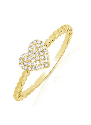 .12CT DIAMOND HEART RING