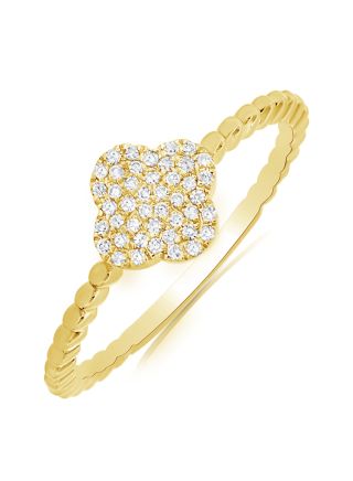 .15CT DIAMOND CLOVER RING
