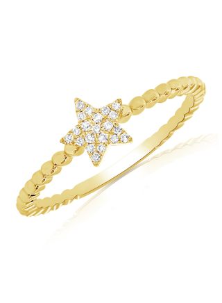 .08CT DIAMOND STAR RING