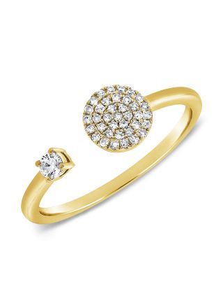 .17CT DIAMOND PAVE DISC WRAP RING