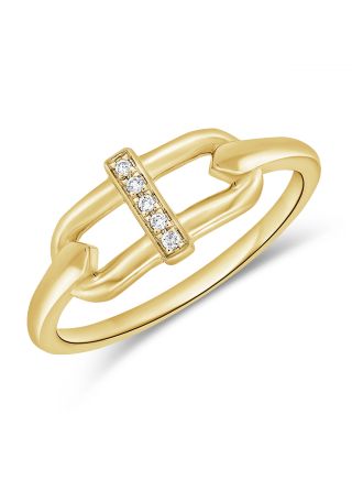 .04CT DIAMOND LINK RING