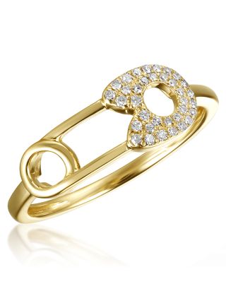 .12CT DIAMOND SAFETY PIN RING
