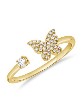 .96CT DIAMOND BUTTERFLY WRAP RING
