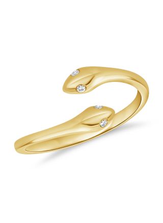 .03CT DIAMOND SNAKE WRAP RING