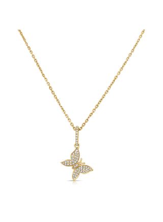 .17CT DIAMOND BUTTERFLY PENDANT NECKLACE