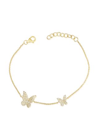 .35CT DIAMOND BUTTERFLY CHAIN BRACELET