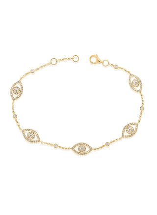 .63CT DIAMOND EVIL EYE CHAIN BRACELET
