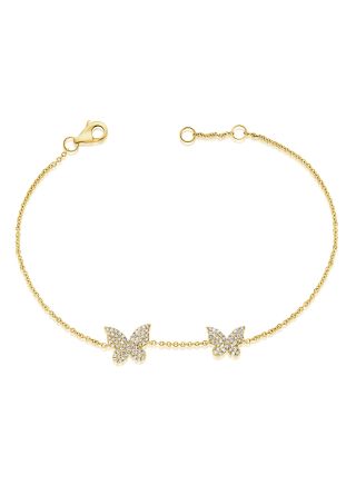 .26CT DIAMOND BUTTERFLY CHAIN BRACELET