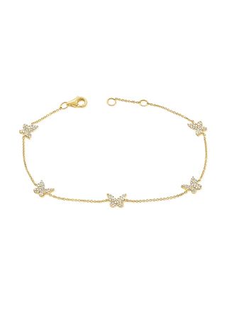 .36CT DIAMOND BUTTERFLY CHAIN BRACELET