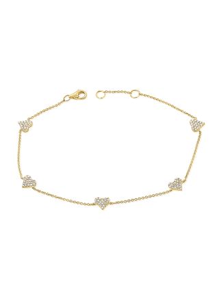 .30CT DIAMOND HEART CHAIN BRACELET