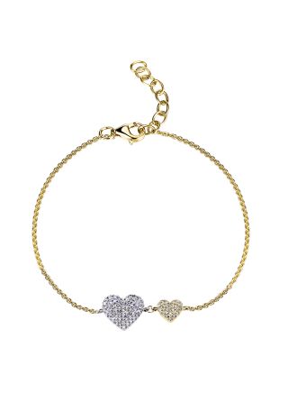 .22CT DIAMOND HEART CHAIN BRACELET