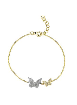 .21CT DIAMOND BUTTERFLY CHAIN BRACELET
