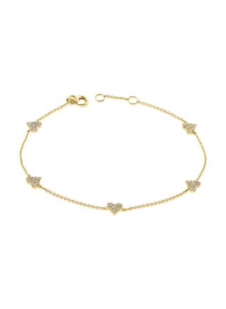 .27CT DIAMOND HEART CHAIN BRACELET