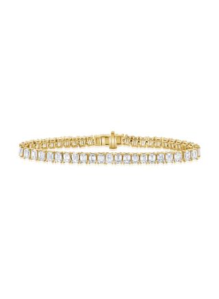 14.84CT EMERALD SHAPE DIAMOND TENNIS BRACELET