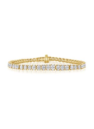 7.04CT OVAL SHAPE DIAMOND TENNIS BRACELET