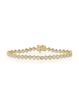 6.23CT HEART SHAPE DIAMOND TENNIS BRACELET