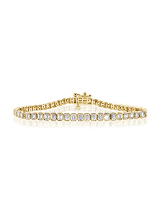 2.27CT EMERALD SHAPE DIAMOND TENNIS BRACELET