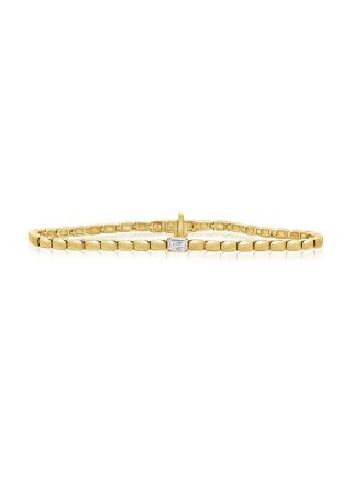 .30CT EMERALD SHAPE DIAMOND SOLITAIRE TENNIS BRACELET